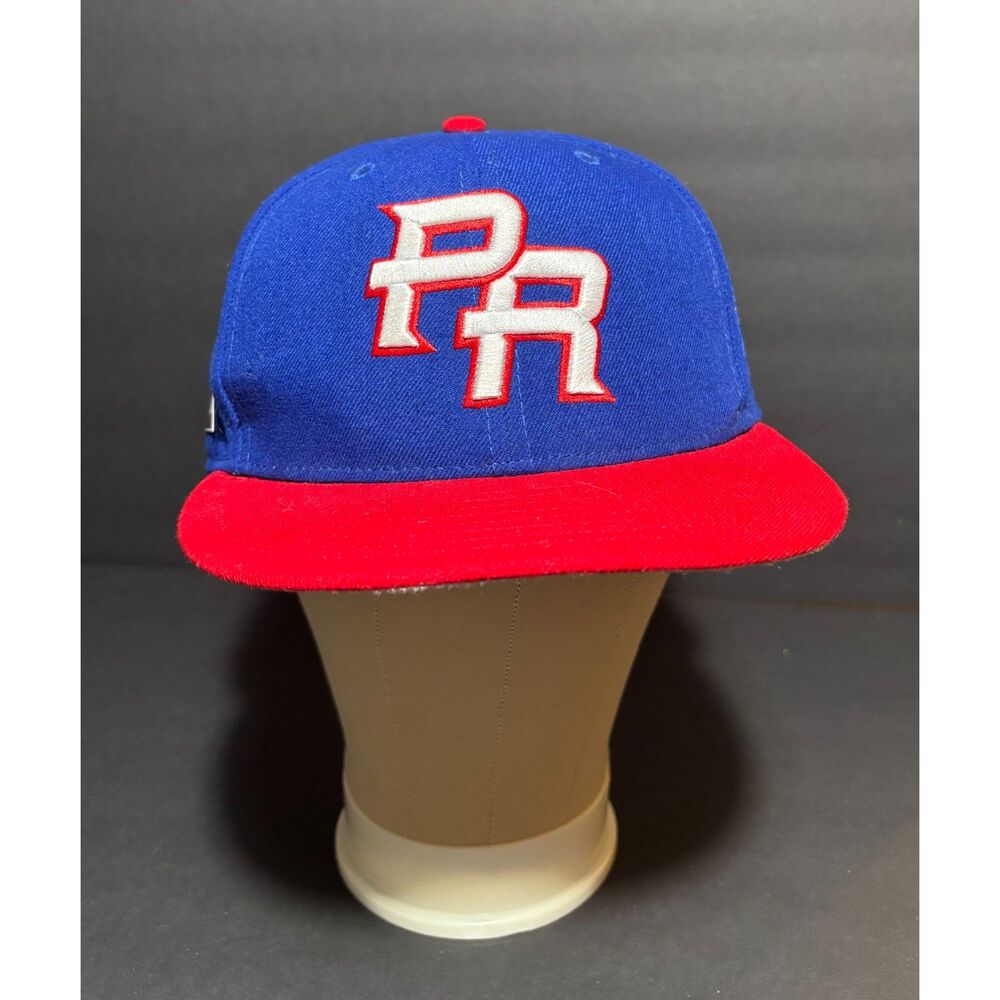 New Era 59FIFTY Puerto Rico WBC PR Logo Fitted Hat Size 7 ½ – Blue Crown